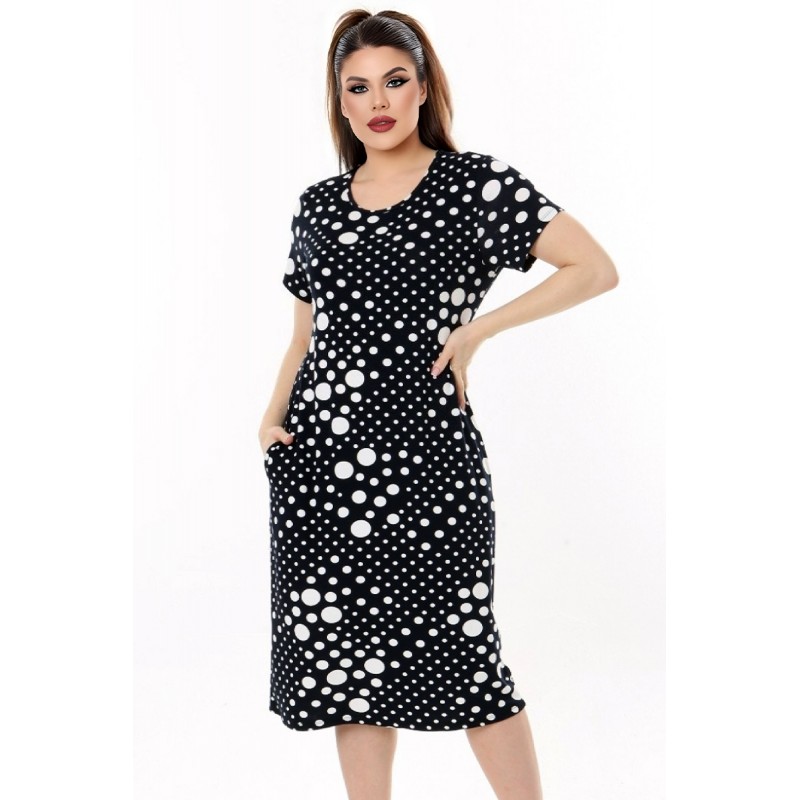 Rochie cu buline, Delia , model de zi, rochie cu buzunare 2192